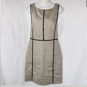 Ann Taylor, Blend Linen Taupe Dress, Size 4